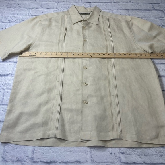Cubavera Light Tan Short Sleeve Shirt - Picture 6 of 8